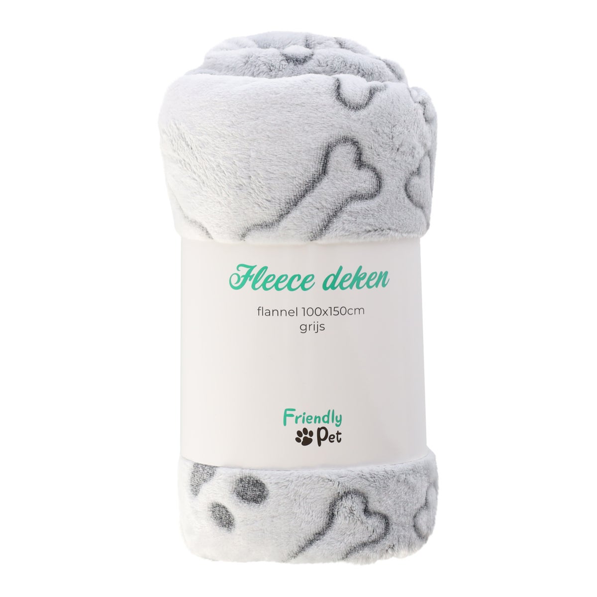 Fleece flanel 100x150cm grijs Friendly Pet Fleece flanel 100x150cm grijs Friendly Pet