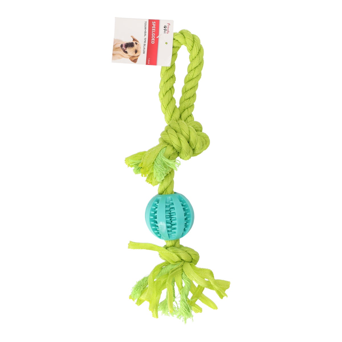 Hondenspeelgoed touw en bal TPR blauw Hondenspeelgoed touw en bal TPR blauw