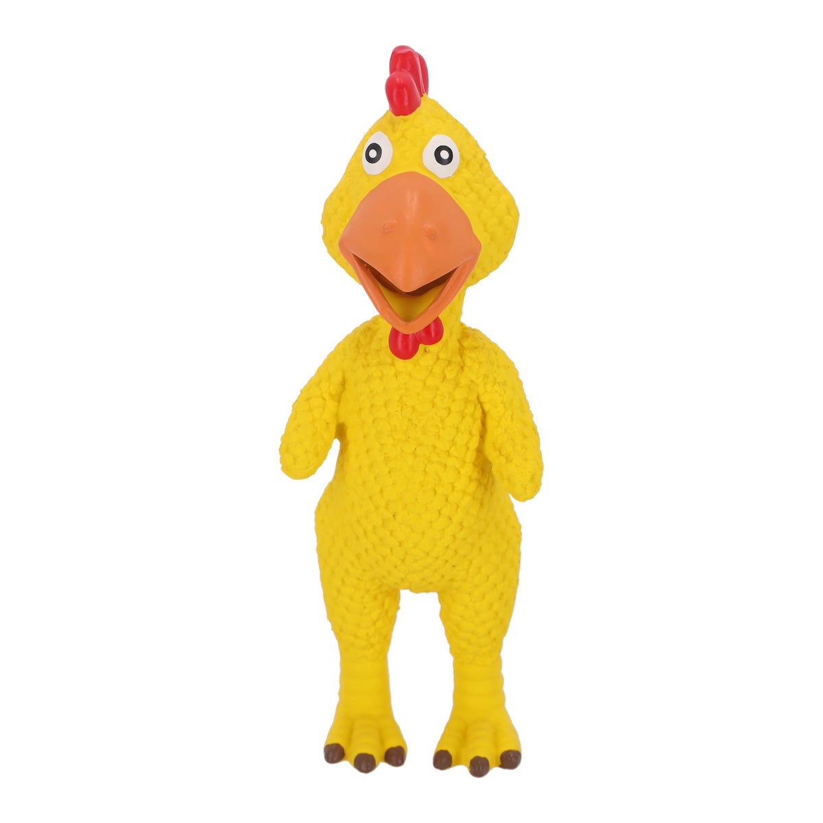 Hondenspeelgoed latex kip 26cm geel Hondenspeelgoed latex kip 26cm geel
