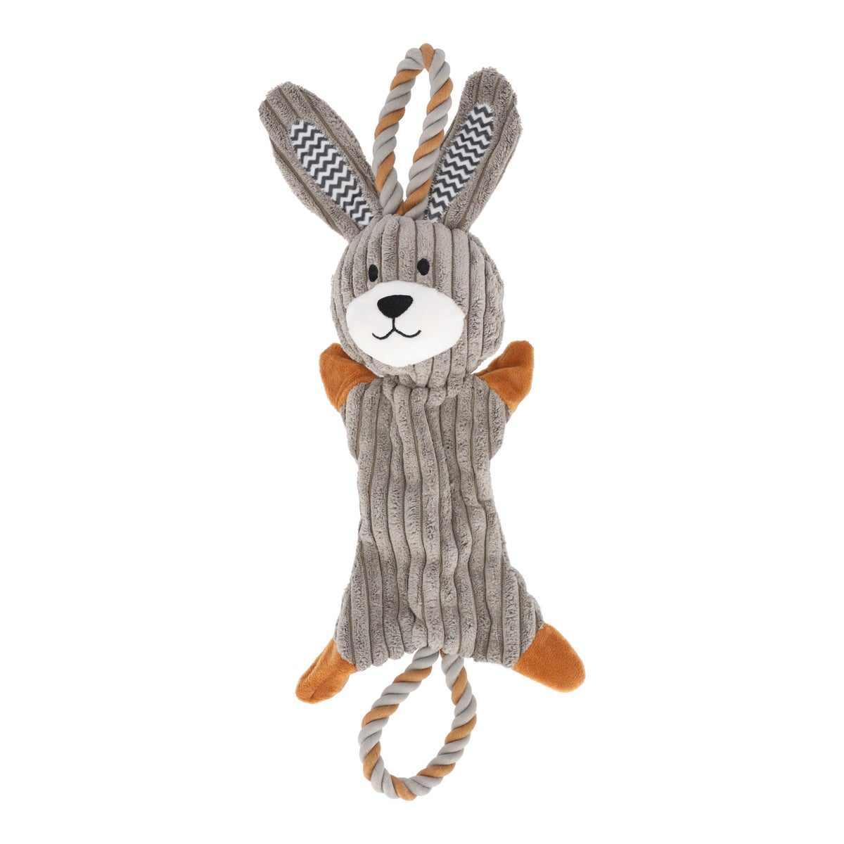 Hondenspeelgoed Gommy konijn + trektouw grijs 48cm Hondenspeelgoed Gommy konijn + trektouw grijs 48cm