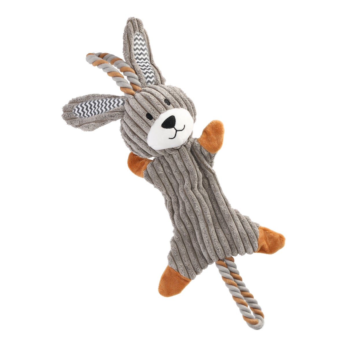 Hondenspeelgoed Gommy konijn + trektouw grijs 48 cm Hondenspeelgoed Gommy konijn + trektouw grijs 48 cm