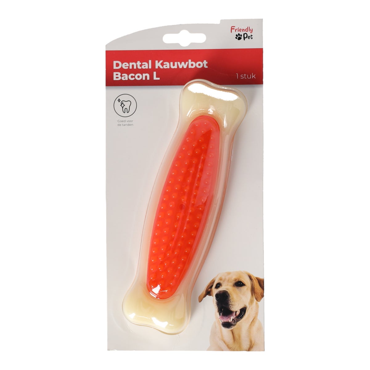 Hondenspeelgoed bot bacon dental L Hondenspeelgoed bot bacon dental L
