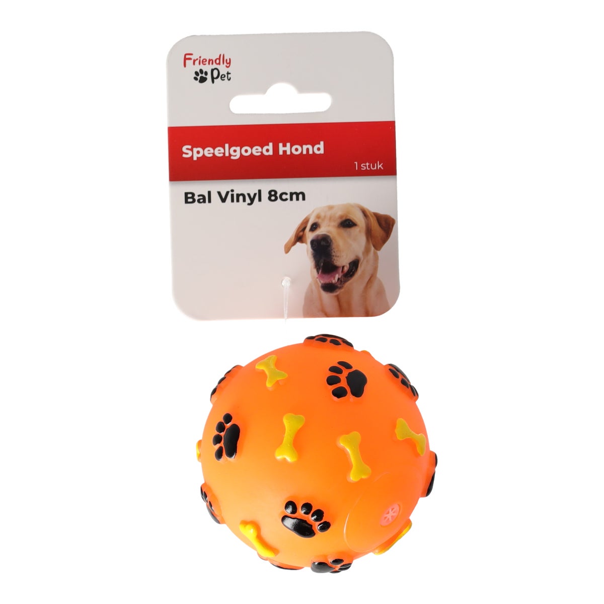 Hondenspeelgoed vinyl bal 8 cm Hondenspeelgoed vinyl bal 8 cm
