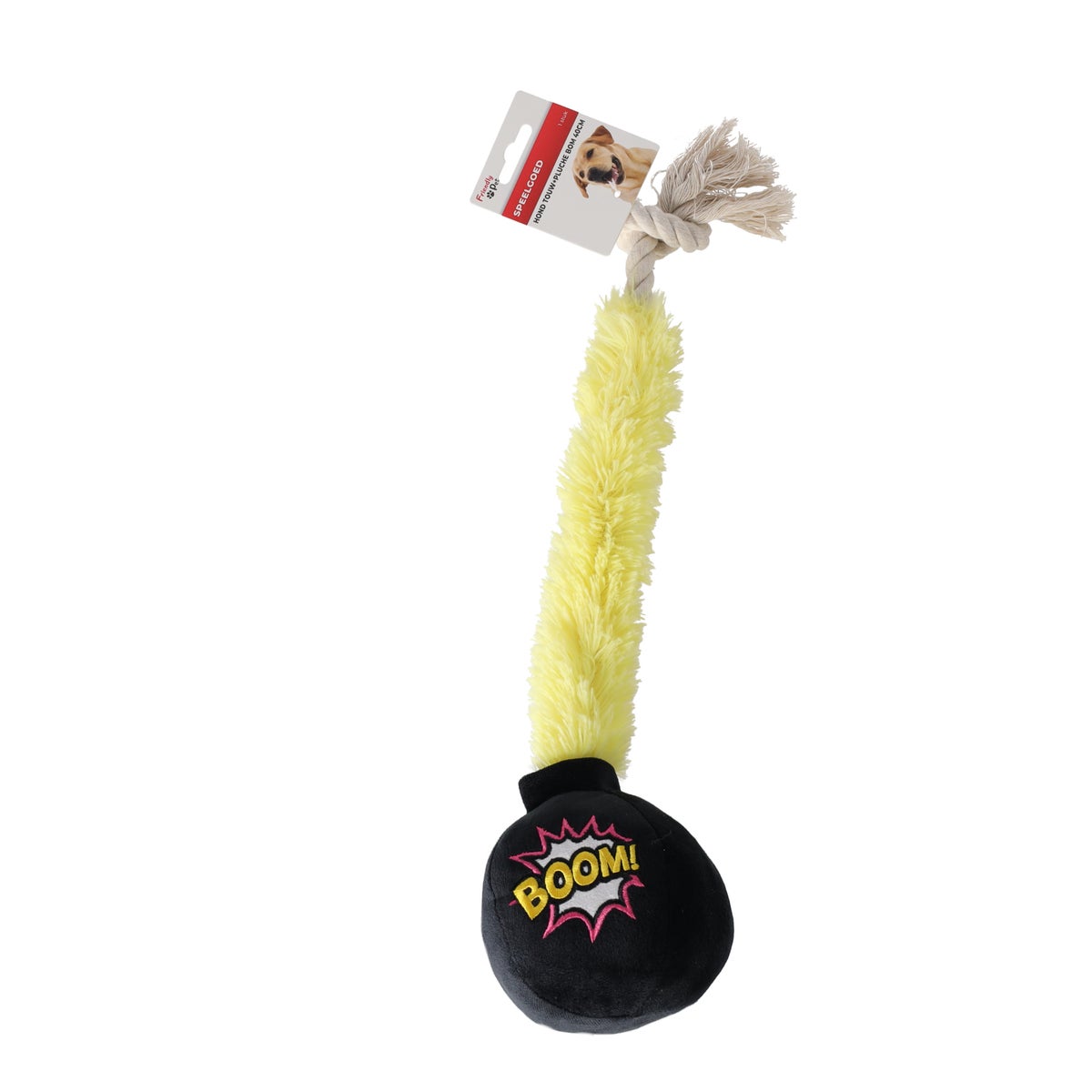 Hondenspeelgoed touw en pluche bom 40 cm Hondenspeelgoed touw en pluche bom 40 cm