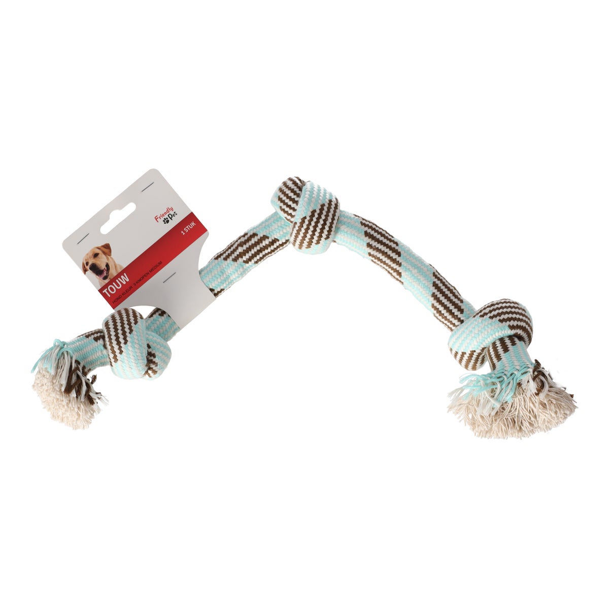 Touw hond kleur 3 knopen medium Touw hond kleur 3 knopen medium