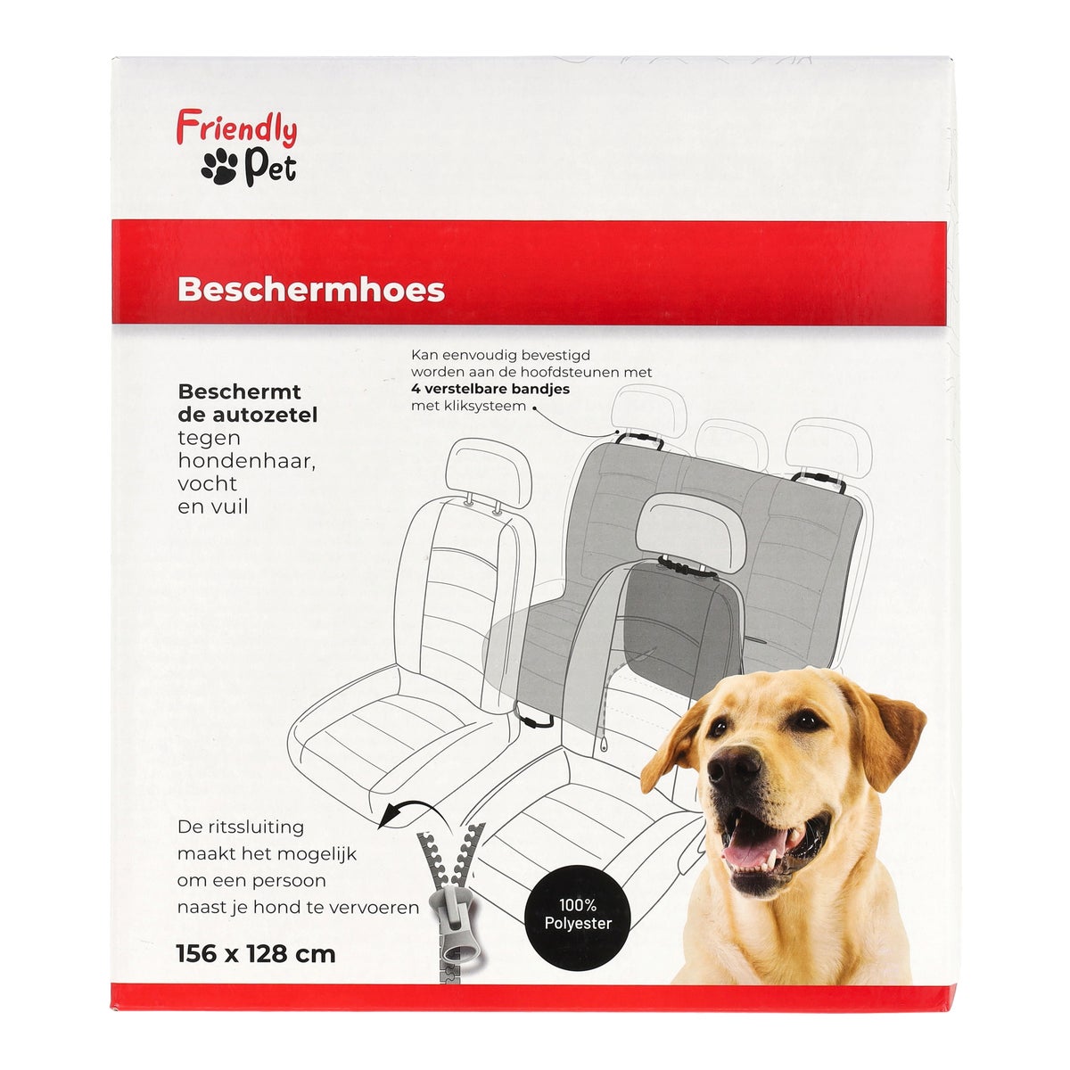 Autodeken Jort zwart 156x128cm Autodeken Jort zwart 156x128cm