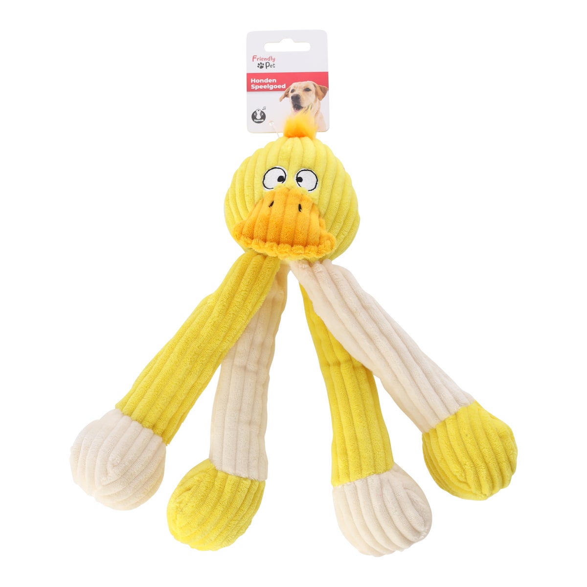 Hondenspeelgoed eend geel 13 x 30 cm Hondenspeelgoed eend geel 13 x 30 cm