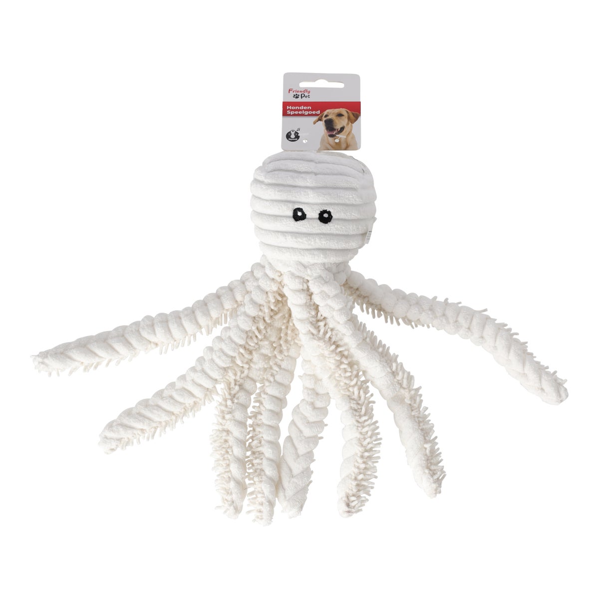 Hondenspeelgoed octopus wit 12,5x25cm Hondenspeelgoed octopus wit 12,5x25cm