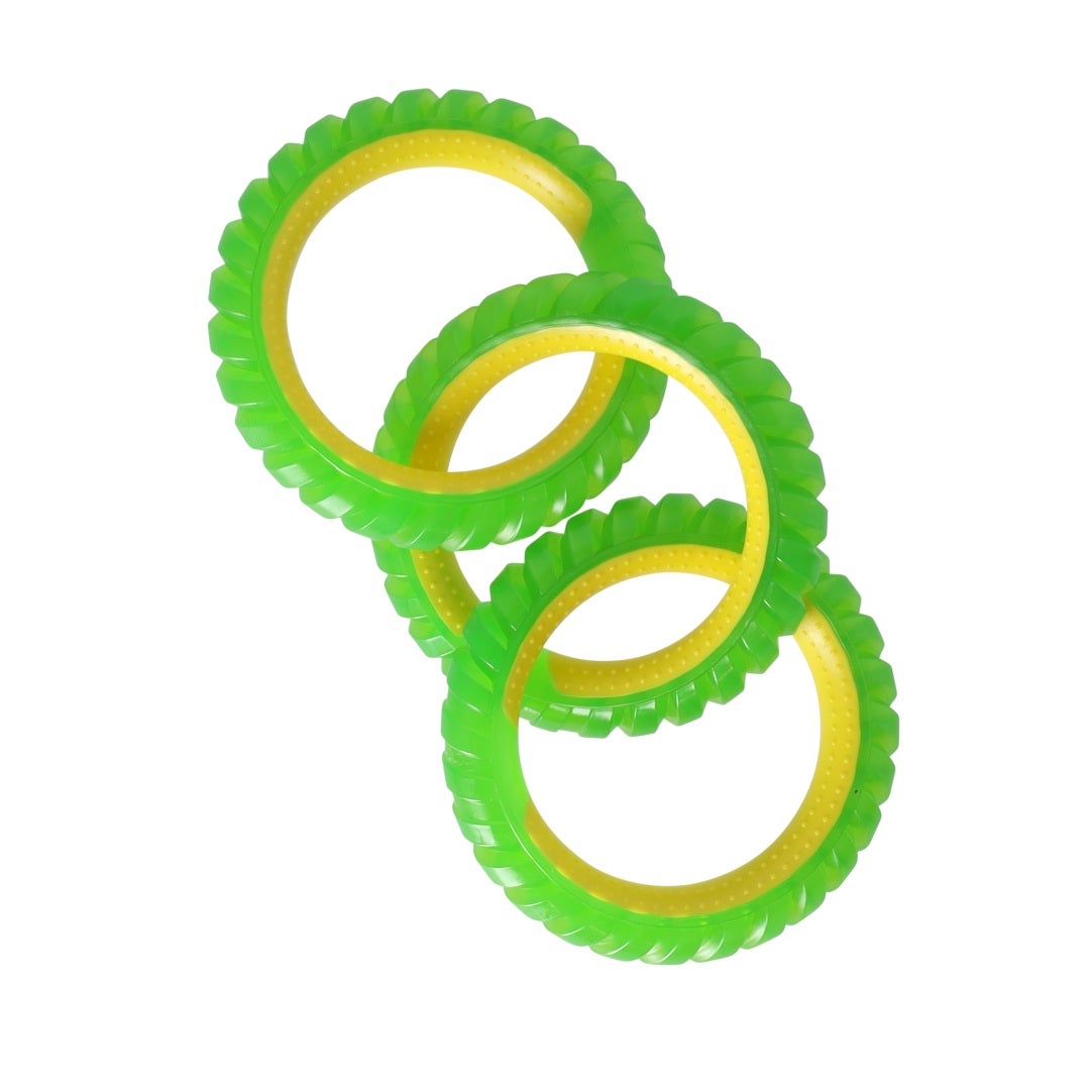 Hondenspeelgoed TPR 3ring 29 cm geel/groen Hondenspeelgoed TPR 3ring 29 cm geel/groen