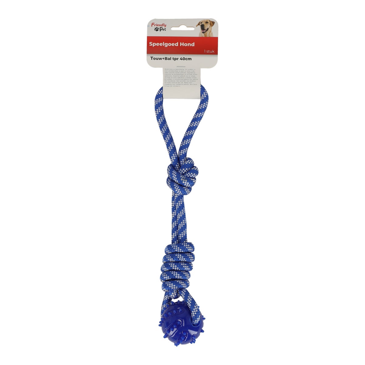 Hondenspeelgoed touw en bal tpr 40 cm Hondenspeelgoed touw en bal tpr 40 cm