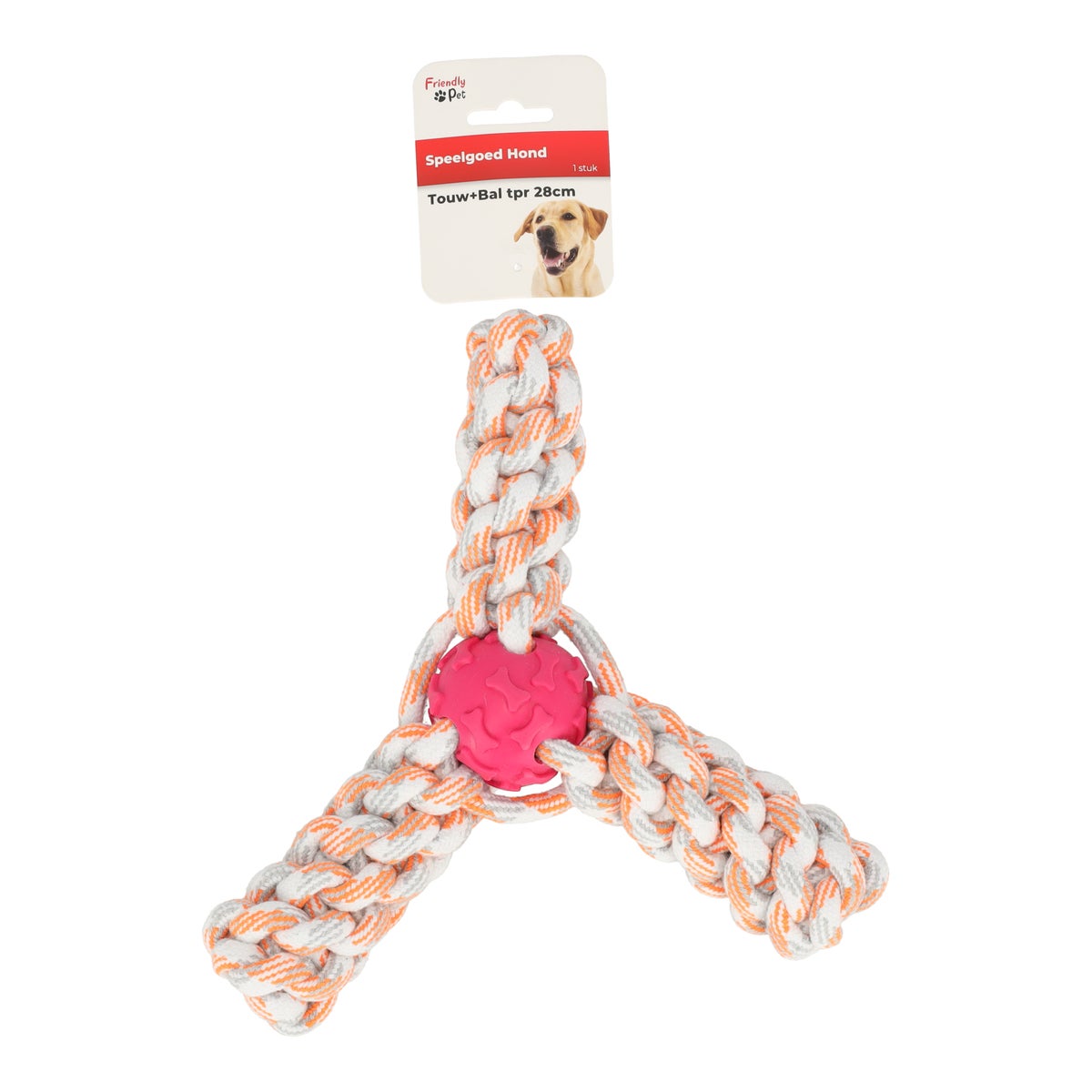 Hondenspeelgoed Touw en bal tpr 28 cm Hondenspeelgoed Touw en bal tpr 28 cm