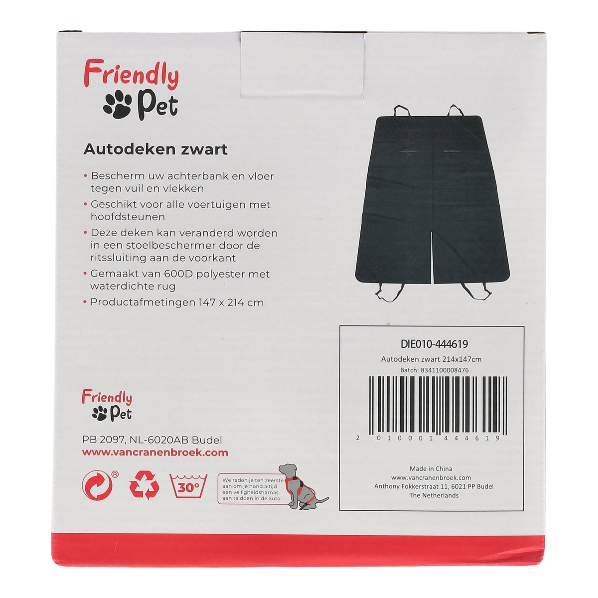 Autodeken zwart 214 x 147 cm Autodeken zwart 214 x 147 cm