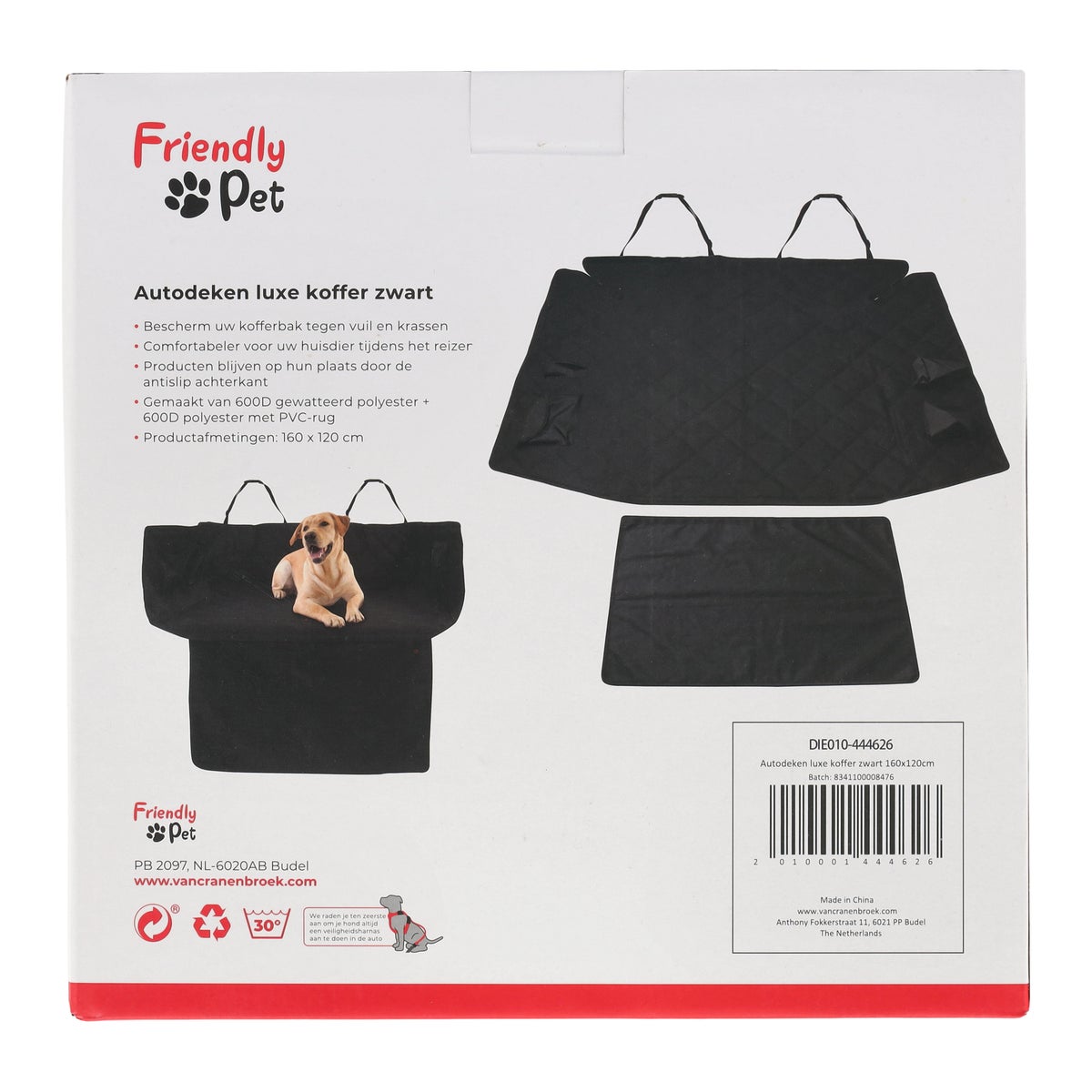 Autodeken luxe koffer zwart 160 x 120 cm Autodeken luxe koffer zwart 160 x 120 cm