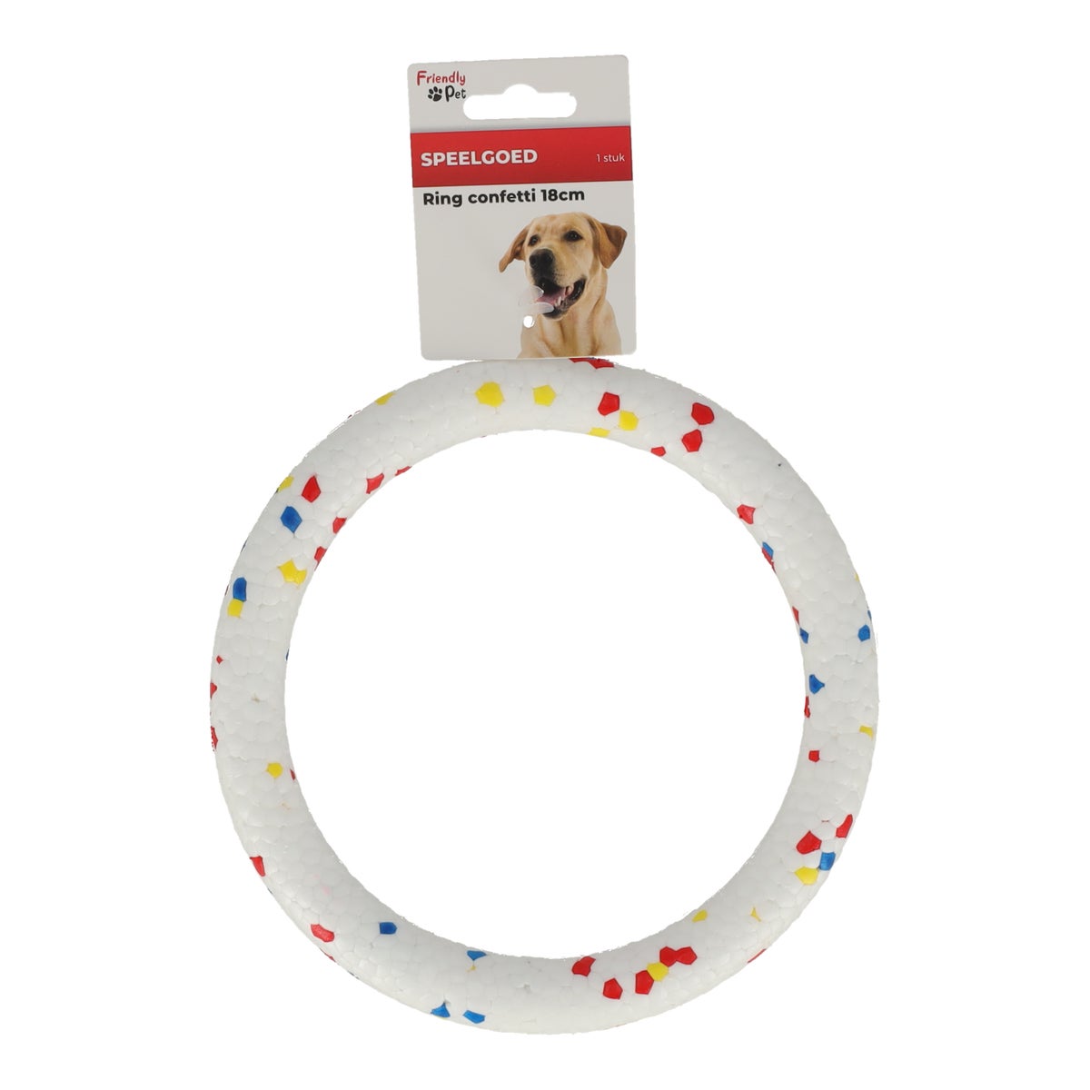 Hondenpeelgoed ring confetti 18 cm Hondenpeelgoed ring confetti 18 cm