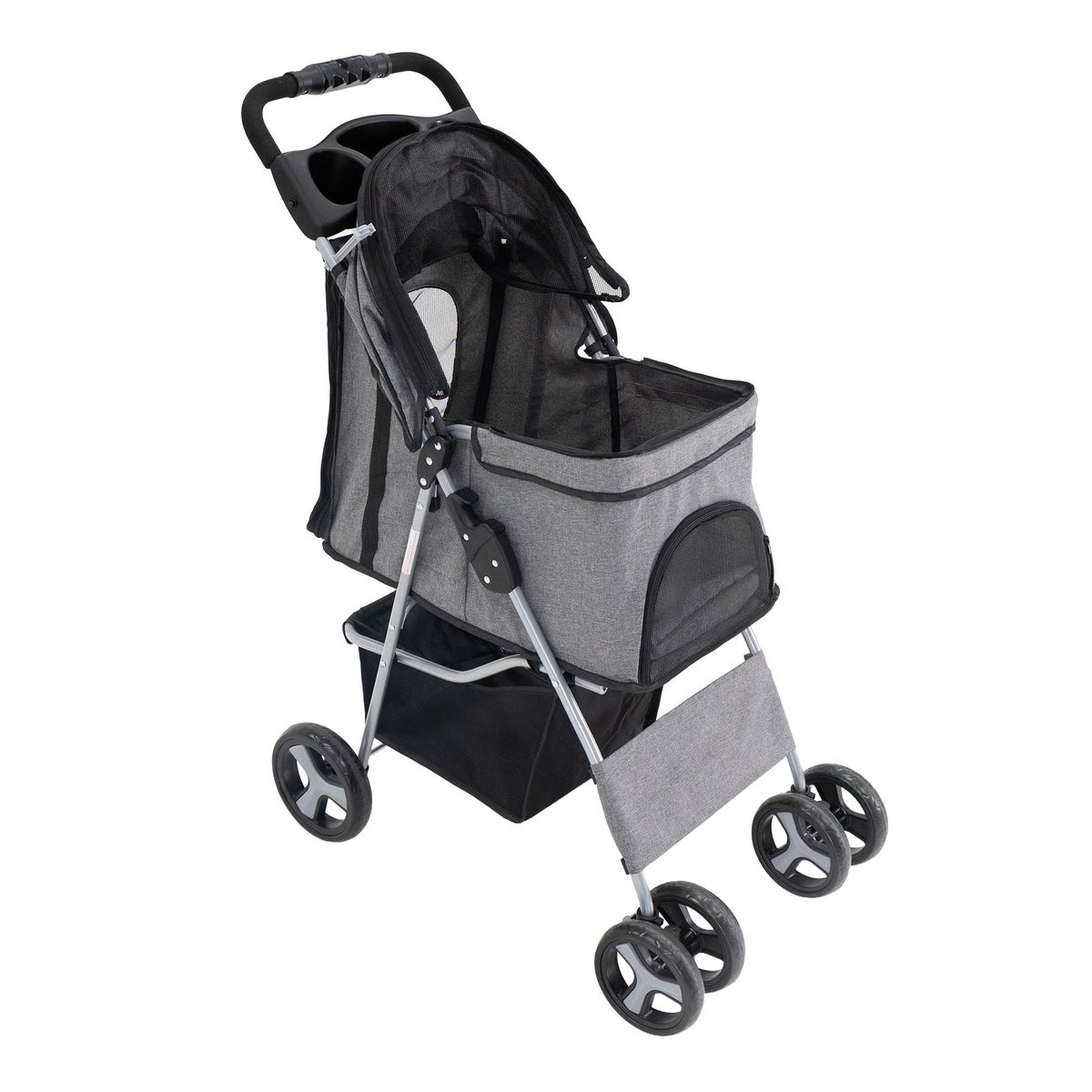 Hondenbuggy 4-wiel grijs 47 x 100 x 80 cm Hondenbuggy 4-wiel grijs 47 x 100 x 80 cm