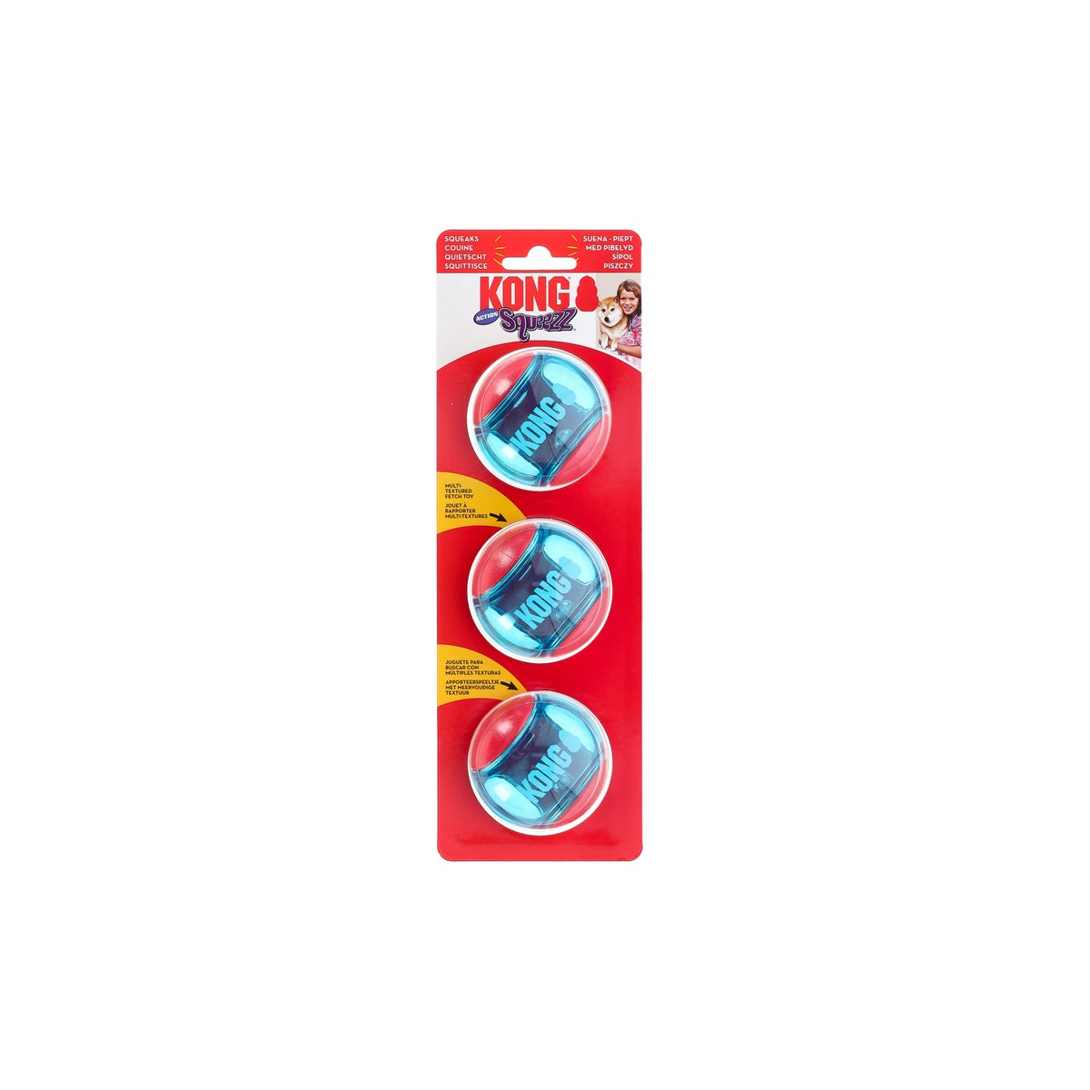 Hondenspeelgoed squeez action M 3st Hondenspeelgoed squeez action M 3st
