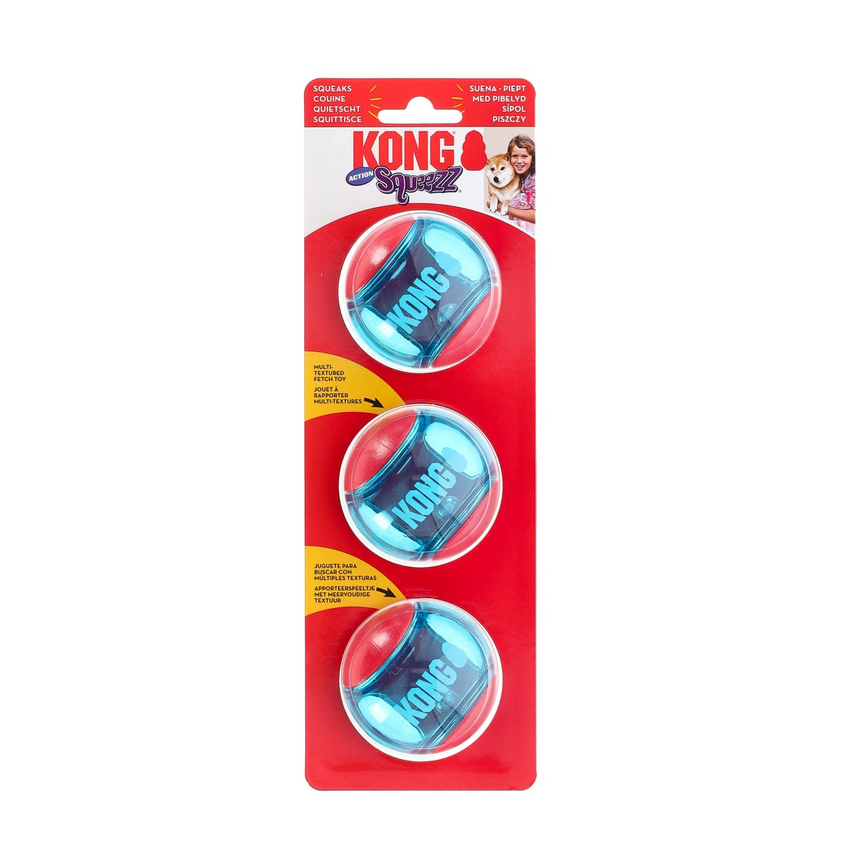 Hondenspeelgoed squeez action M 3 stuks Hondenspeelgoed squeez action M 3 stuks