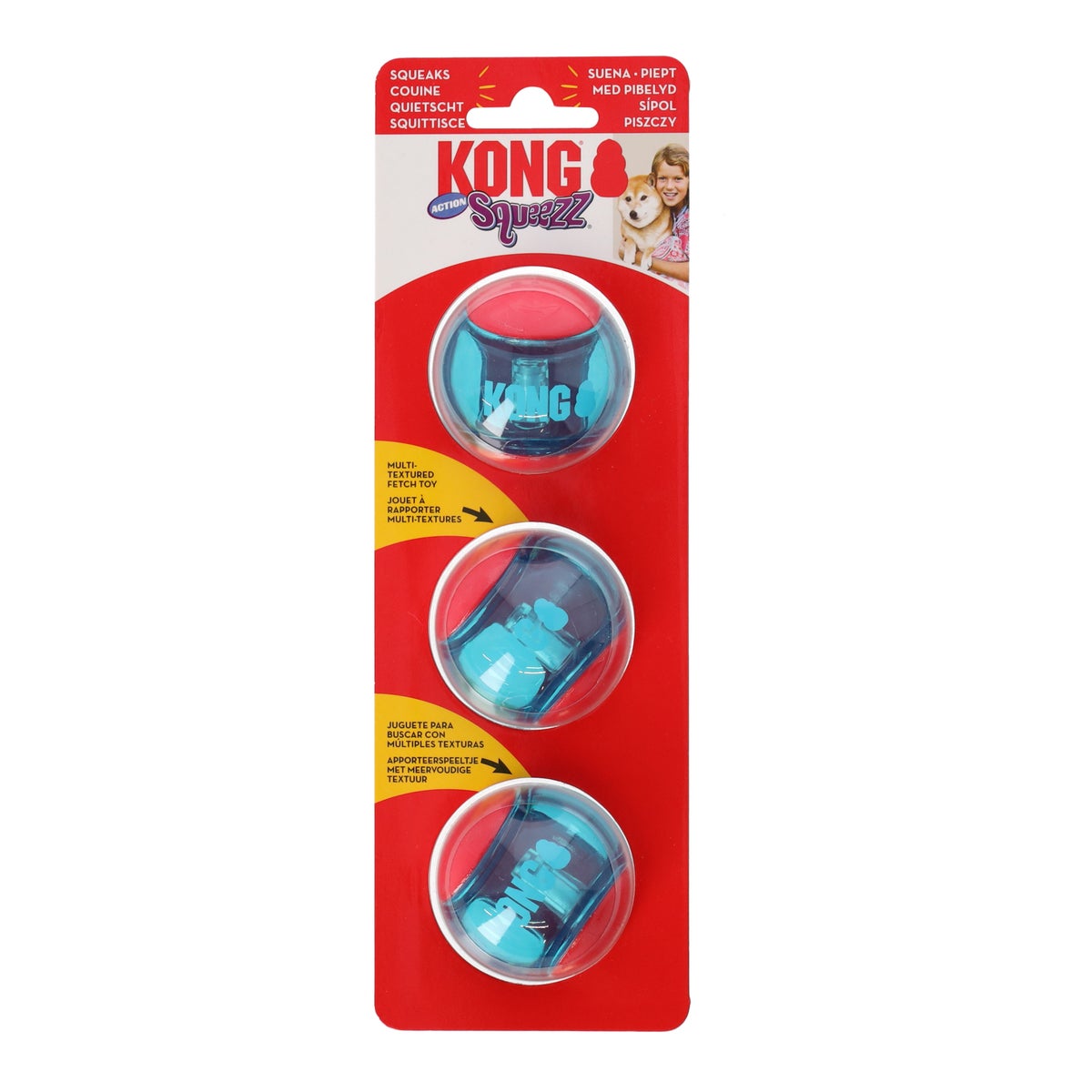 Hondenspeelgoed squeez action S 3 stuks Hondenspeelgoed squeez action S 3 stuks