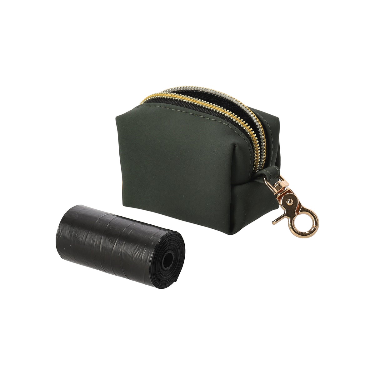 Poepzakhouder met zakjes Mirko donkergroen Poepzakhouder met zakjes Mirko donkergroen