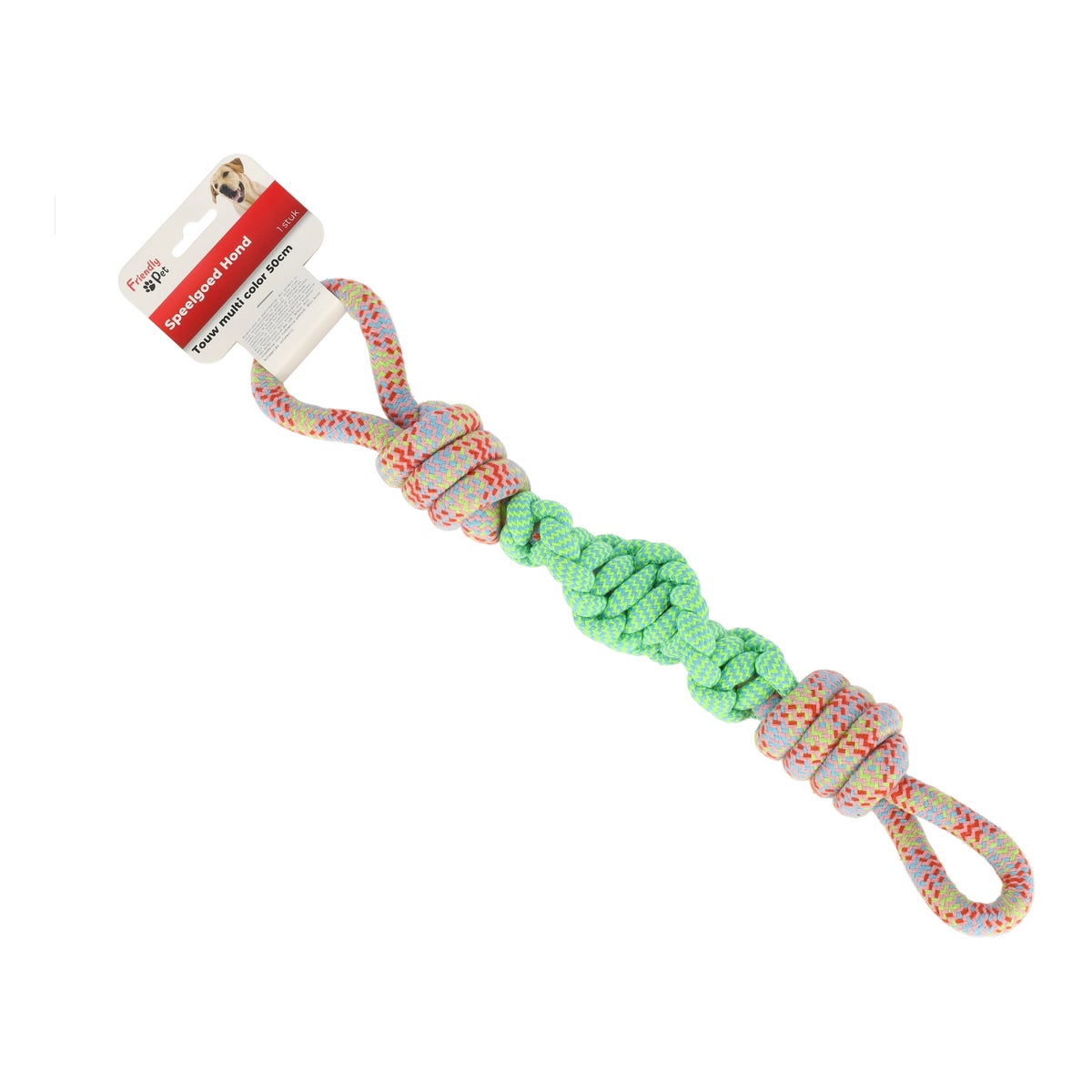 Hondenspeelgoed touw multi 50cm Hondenspeelgoed touw multi 50cm