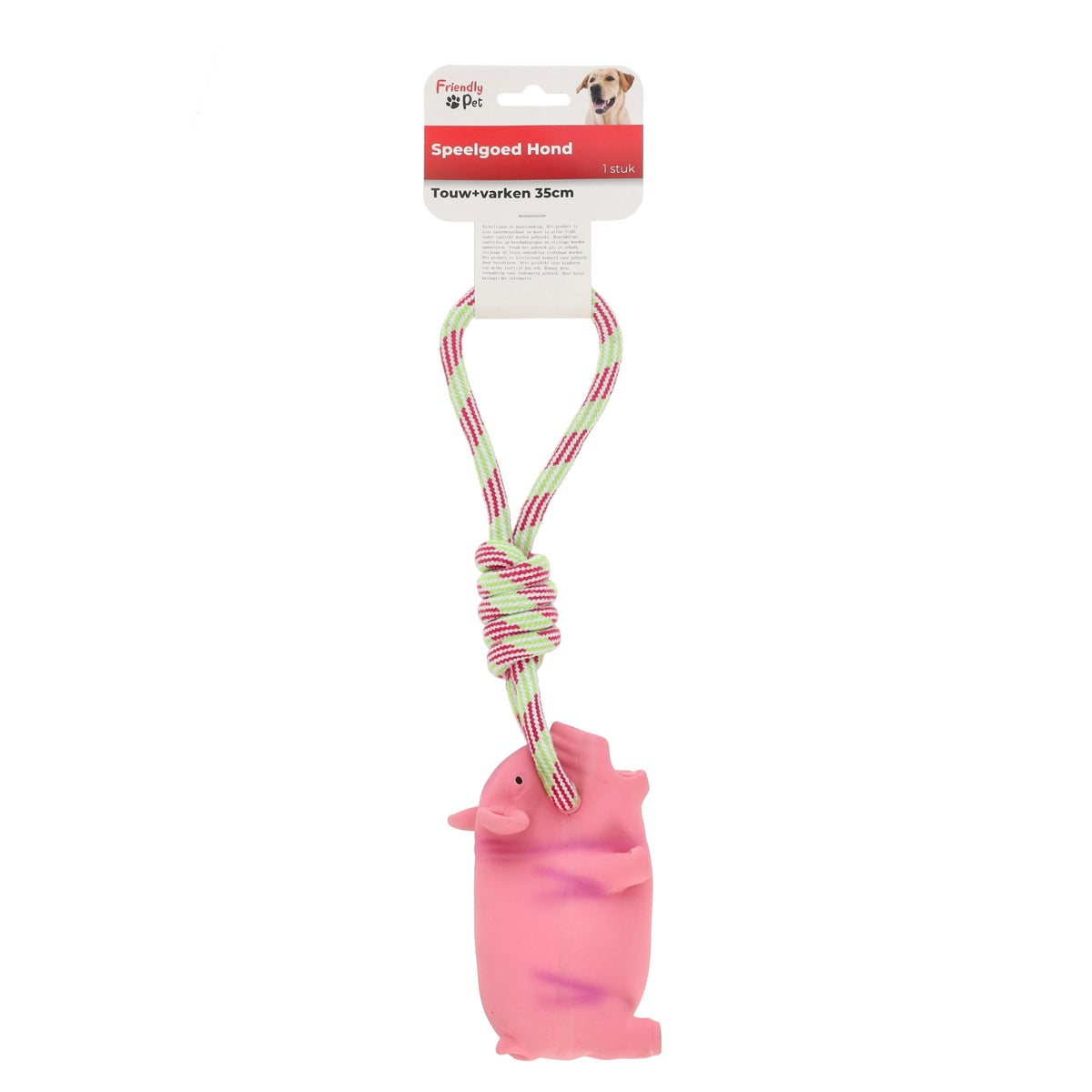 Hondenspeelgoed touw met varken 35 cm Hondenspeelgoed touw met varken 35 cm