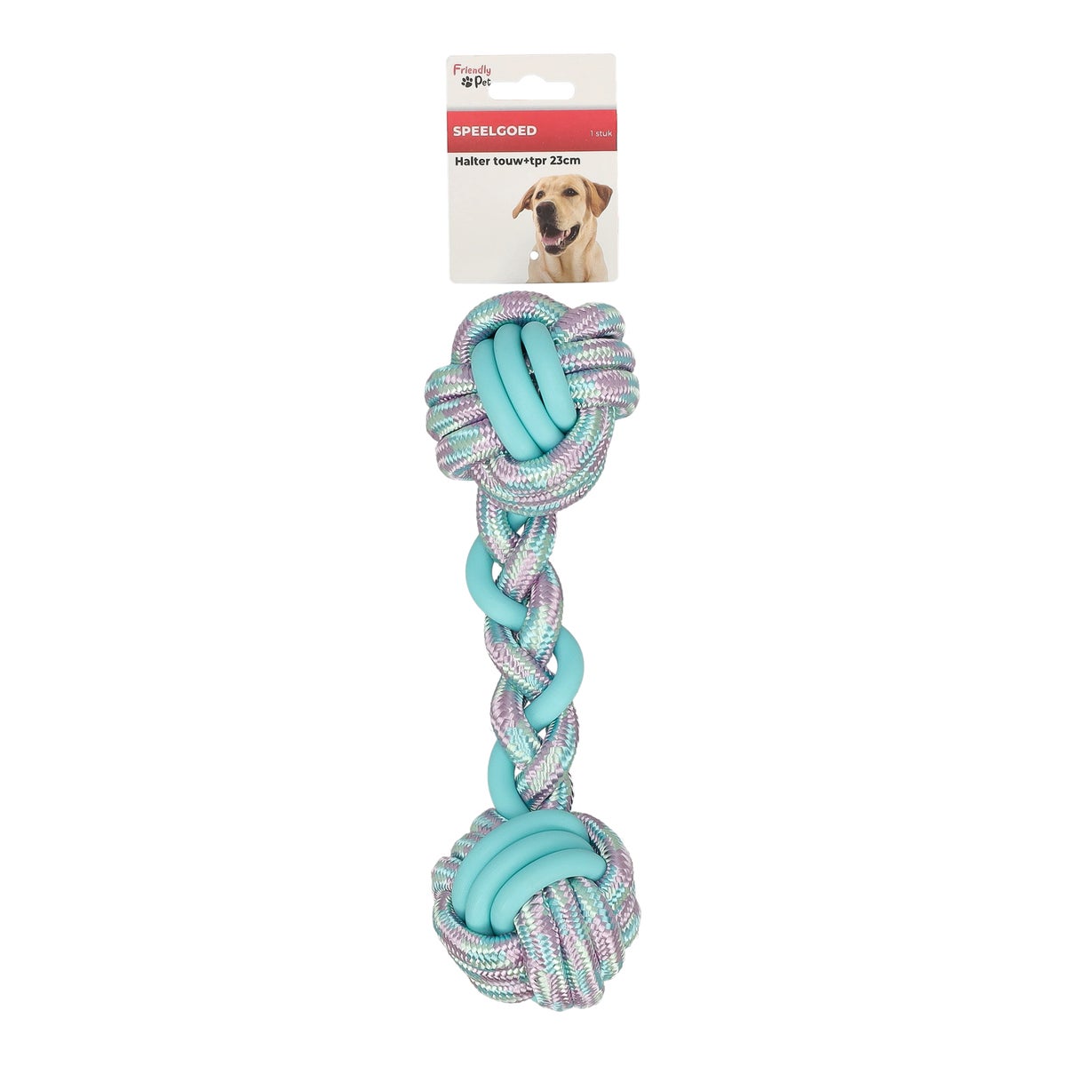 Hondenspeelgoed halter touw TPR 23cm Hondenspeelgoed halter touw TPR 23cm