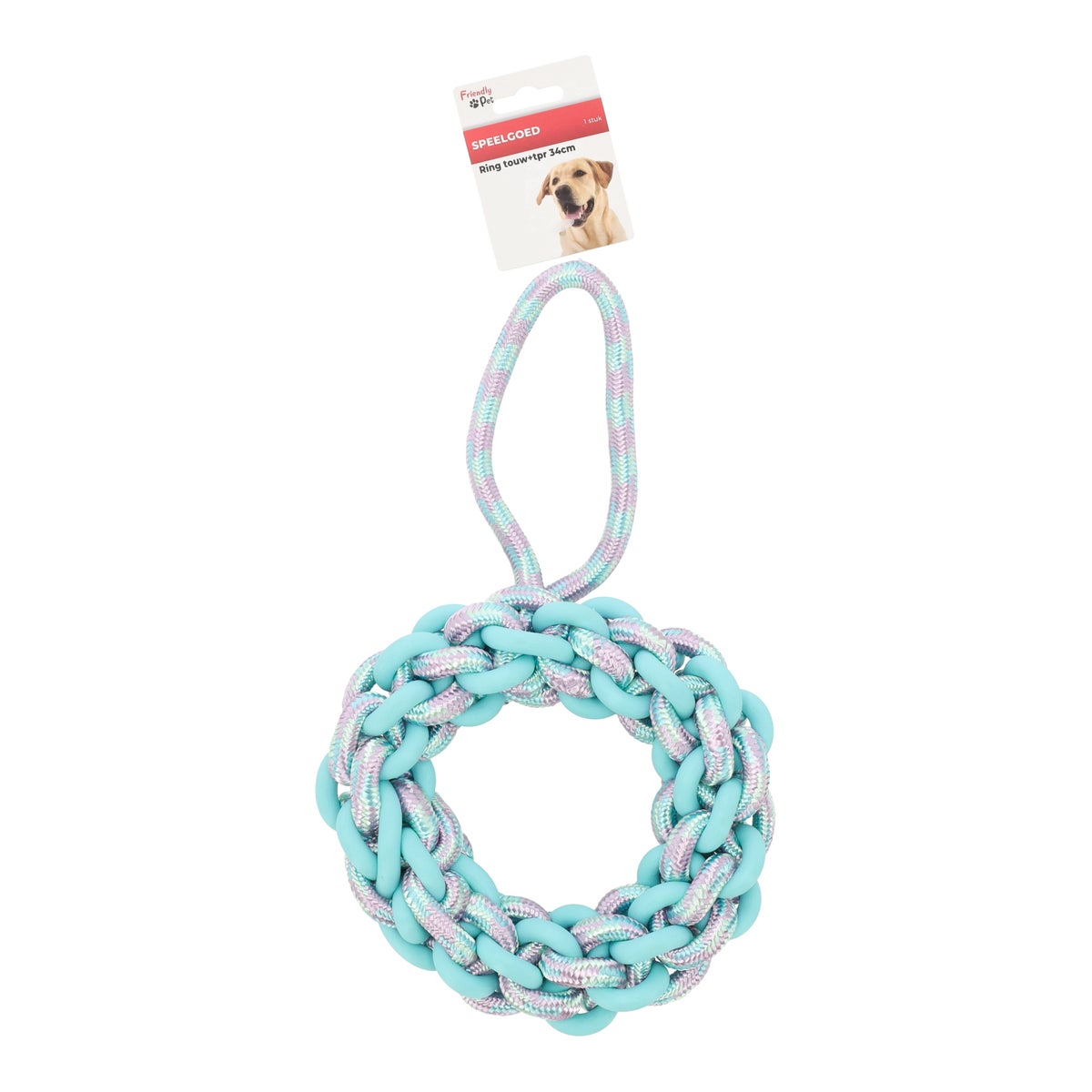Hondenspeelgoed ring touw met tpr 34 cm Hondenspeelgoed ring touw met tpr 34 cm
