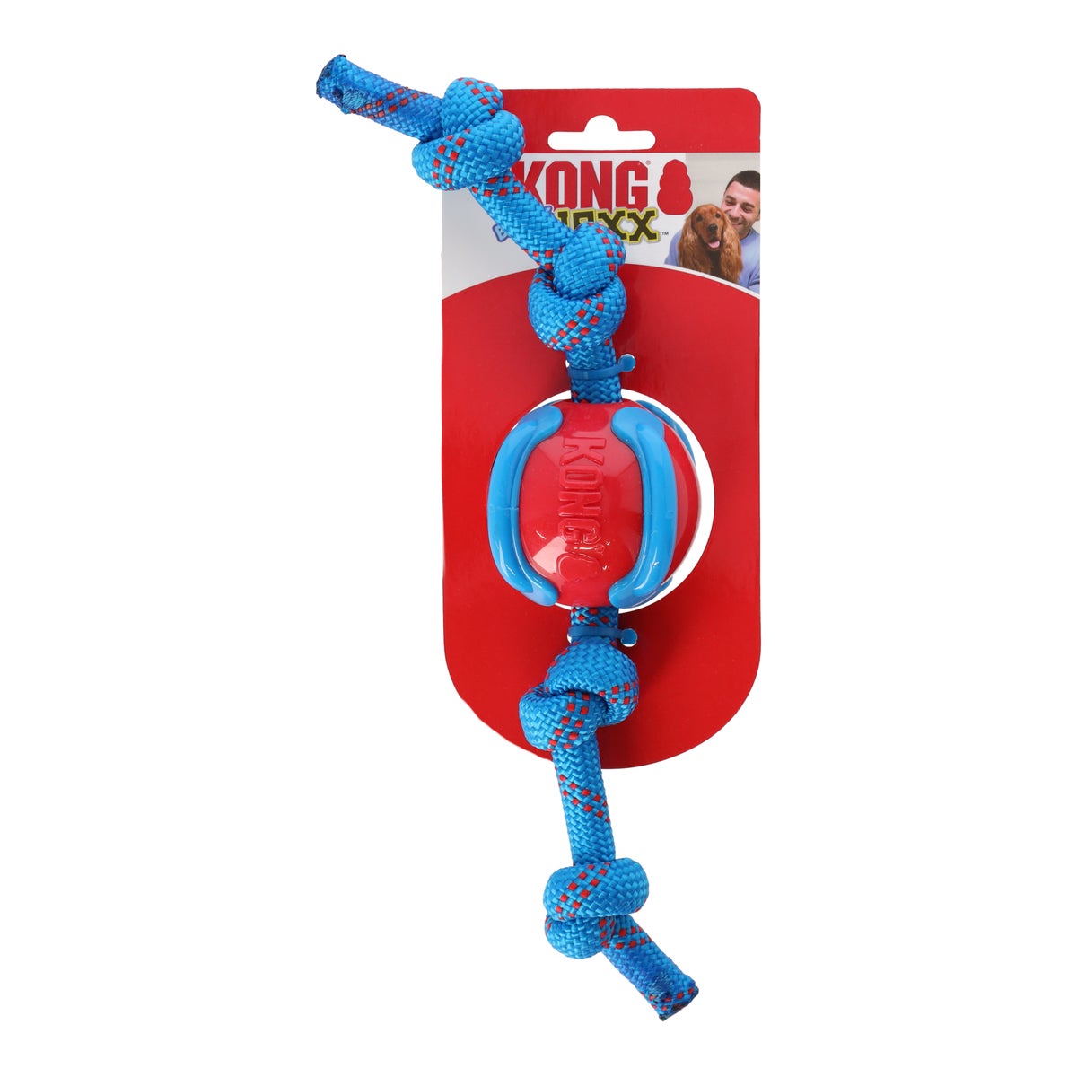 Hondenspeelgoed jaxx brights bal met touw M Kong Hondenspeelgoed jaxx brights bal met touw M Kong