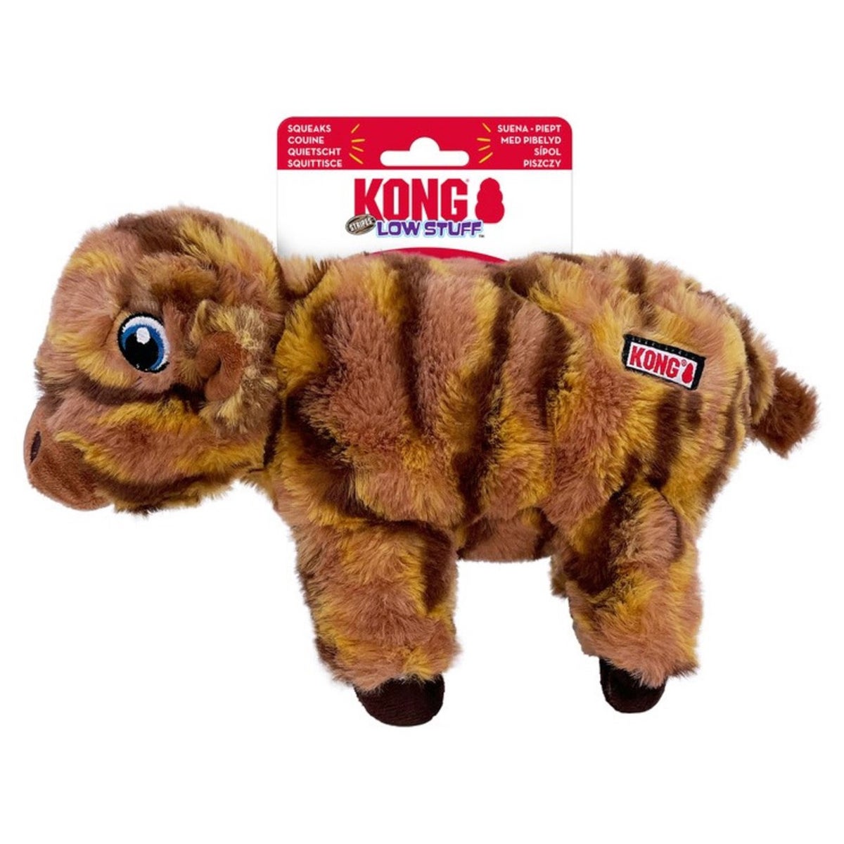 Hondenspeelgoed Low Stuff Stripes koe M Kong Hondenspeelgoed Low Stuff Stripes koe M Kong