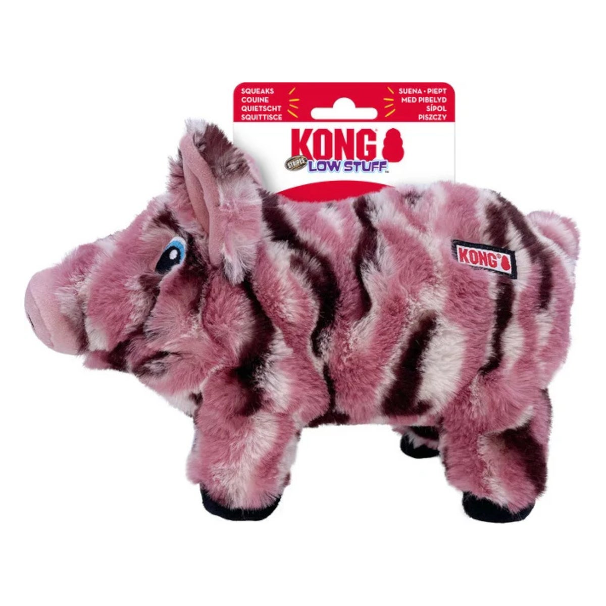 Hondenspeelgoed Low Stuff Stripes varken M Kong Hondenspeelgoed Low Stuff Stripes varken M Kong