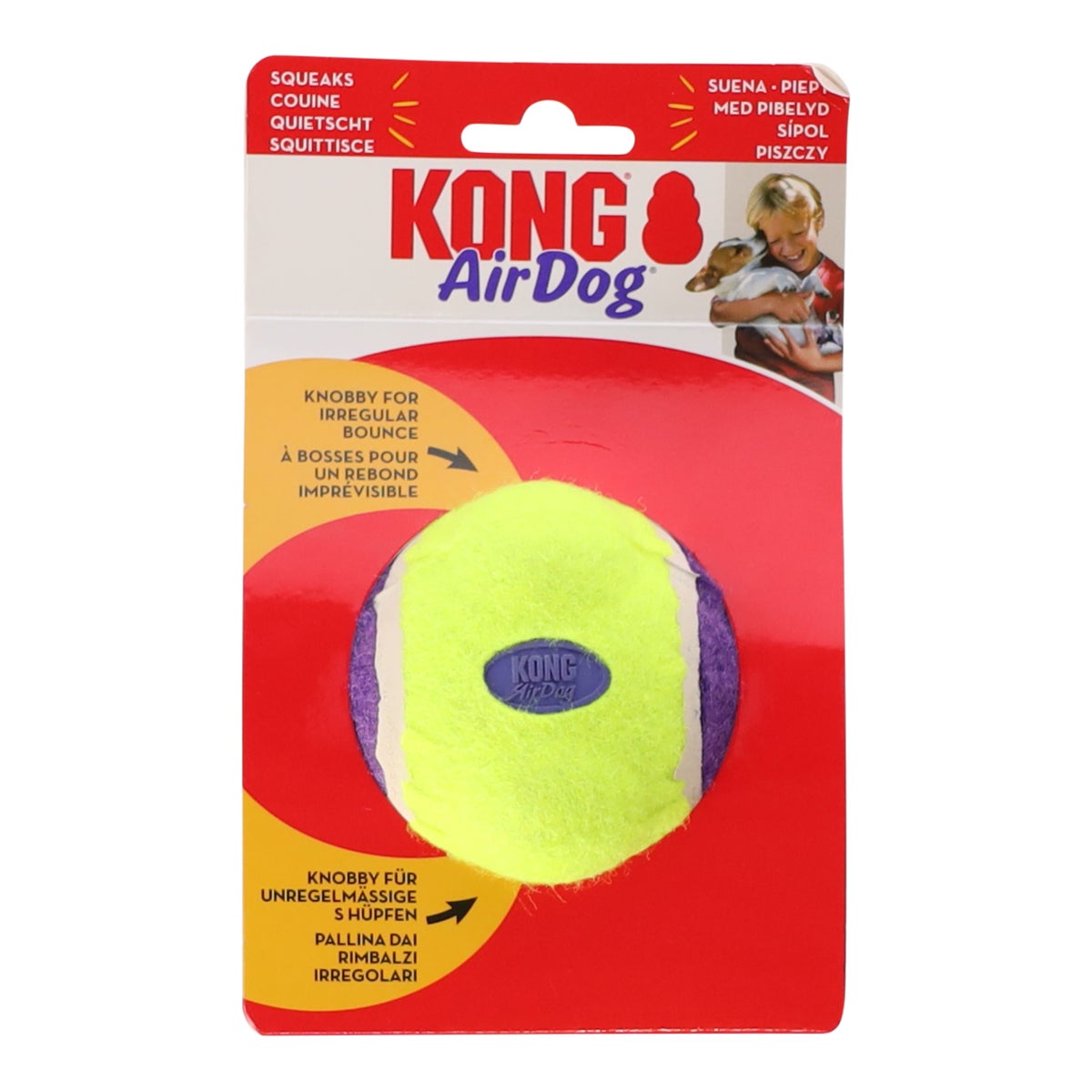 Hondenspeelgoed squeaker knobby bal M/L Kong Hondenspeelgoed squeaker knobby bal M/L Kong