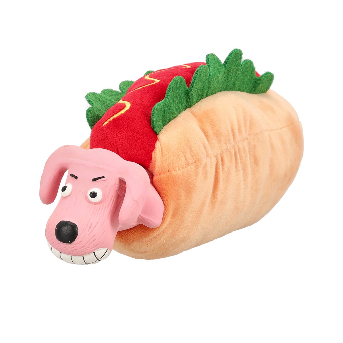 Hondenspeelgoed hotdog met hond 27 cm Hondenspeelgoed hotdog met hond 27 cm