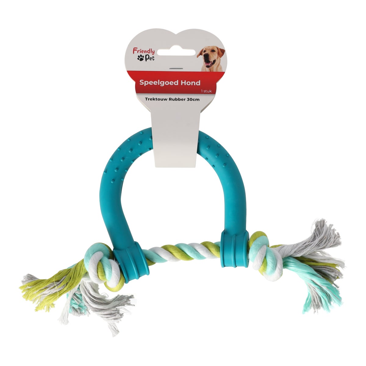 Hondenspeelgoed trektouw rubber 30 cm Hondenspeelgoed trektouw rubber 30 cm