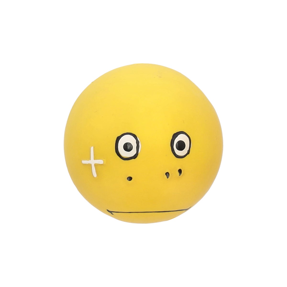 Hondenspeelgoed bal 6 cm smiley latex Hondenspeelgoed bal 6 cm smiley latex