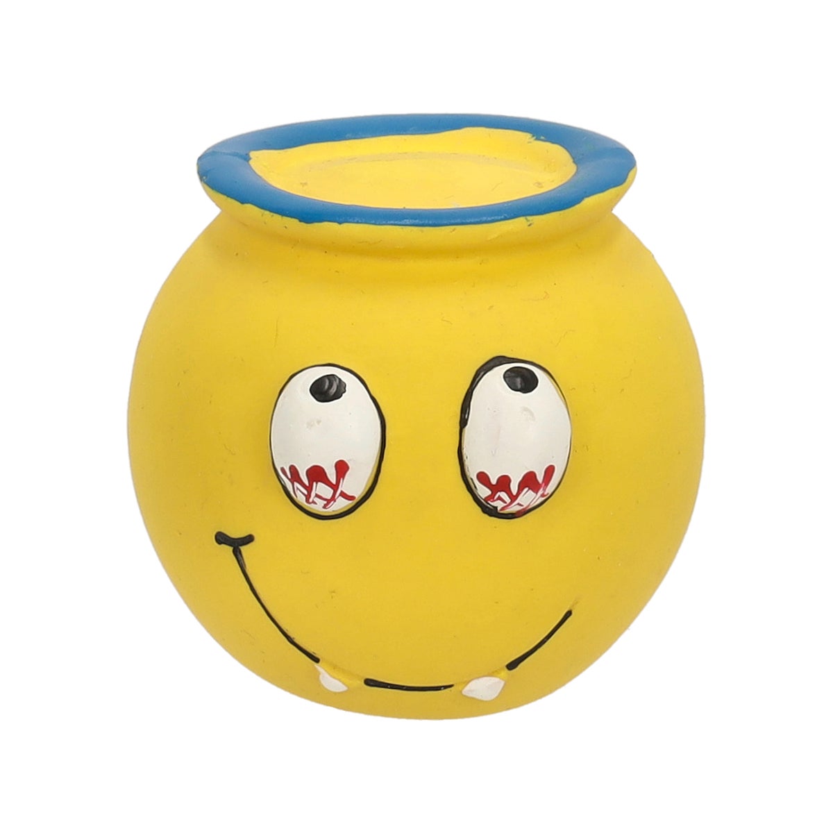 Hondenspeelgoed bal 6 cm smiley latex Hondenspeelgoed bal 6 cm smiley latex