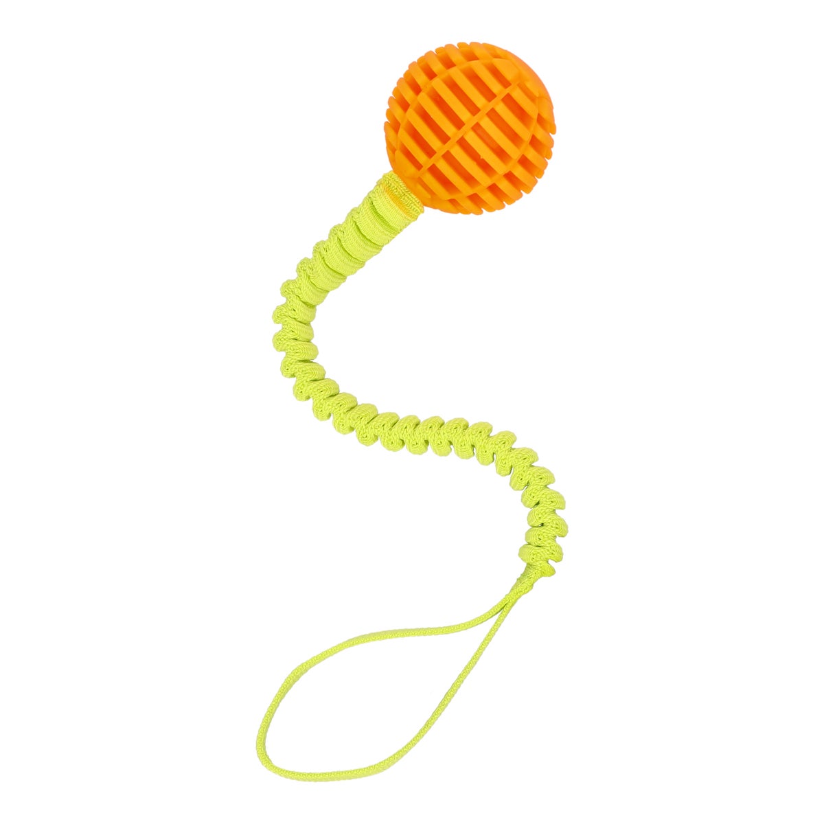 Hondenspeelgoed bal met bungee geel/oranje 40 cm Hondenspeelgoed bal met bungee geel/oranje 40 cm