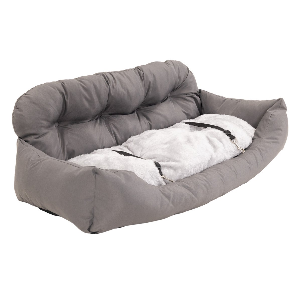 Autostoel hond achterbank 100 x 57 x 30 cm grijs Autostoel hond achterbank 100 x 57 x 30 cm grijs