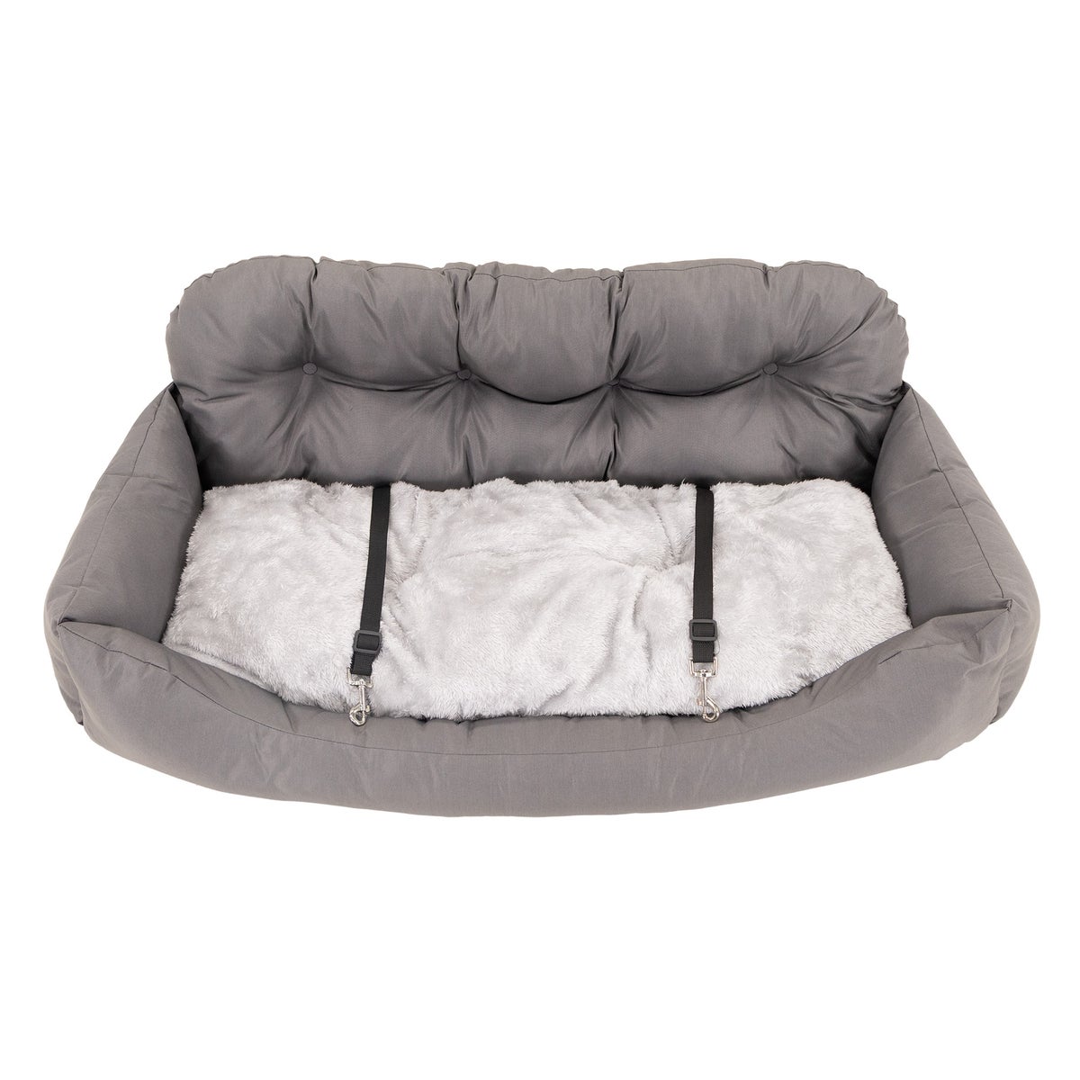 Autostoel hond achterbank 100 x 57 x 30 cm grijs Autostoel hond achterbank 100 x 57 x 30 cm grijs