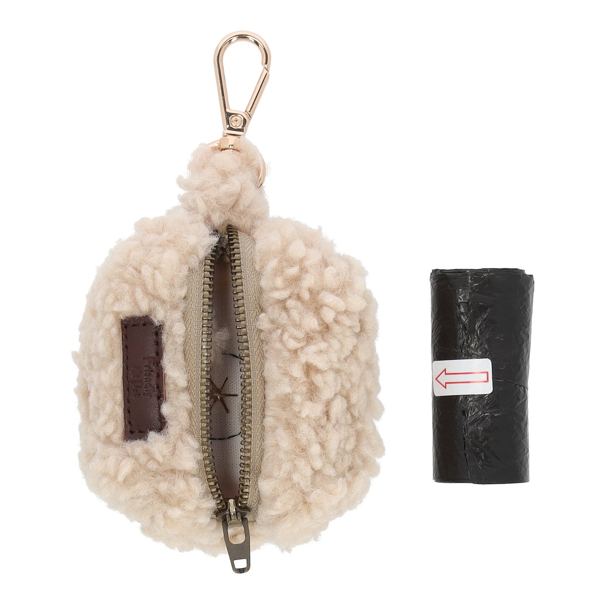 Poepzakhouder Tenzing beige met zakjes Poepzakhouder Tenzing beige met zakjes