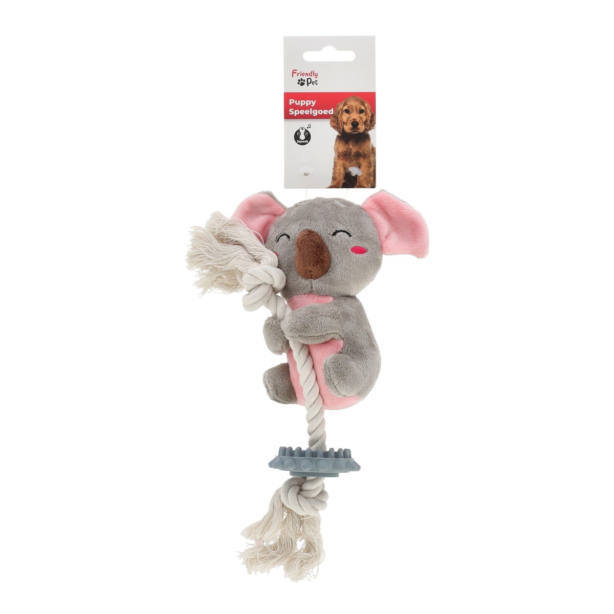 Hondenspeelgoed puppy koala met touw grijs Hondenspeelgoed puppy koala met touw grijs
