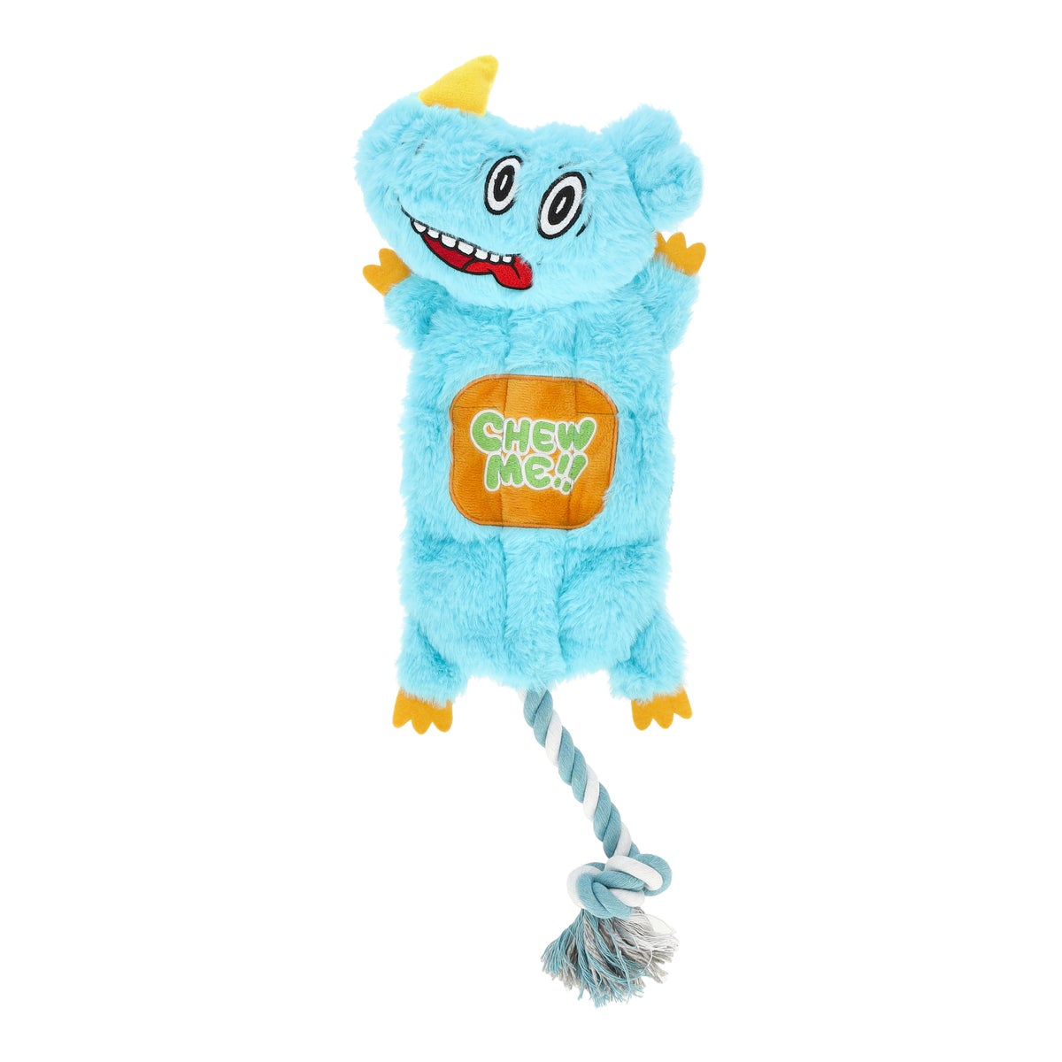 Hondenspeelgoed neushoorn met touw pluche Hondenspeelgoed neushoorn met touw pluche