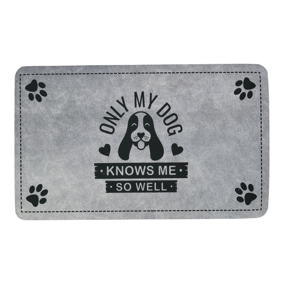 Placemat Only my dog grijs 75 x 45 cm Placemat Only my dog grijs 75 x 45 cm