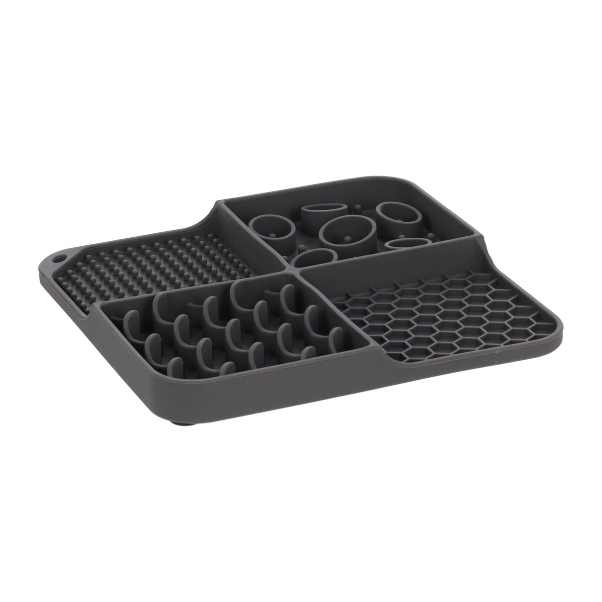 Likmat 20 x 20 cm met lepel antraciet Likmat 20 x 20 cm met lepel antraciet