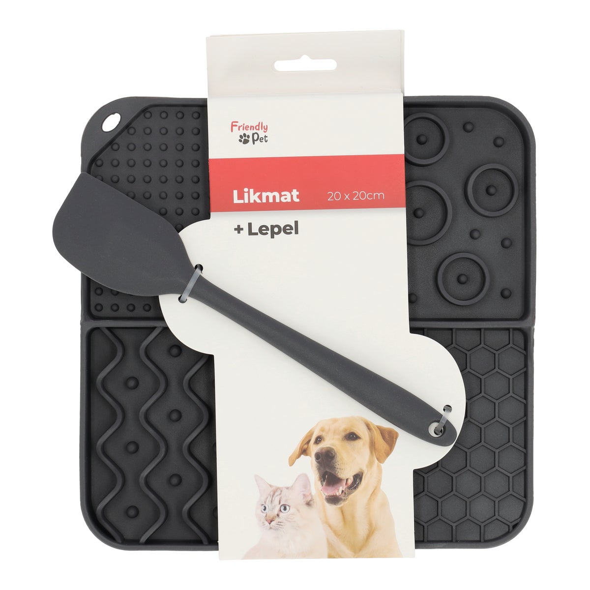 Likmat 20 x 20 cm met lepel antraciet Likmat 20 x 20 cm met lepel antraciet