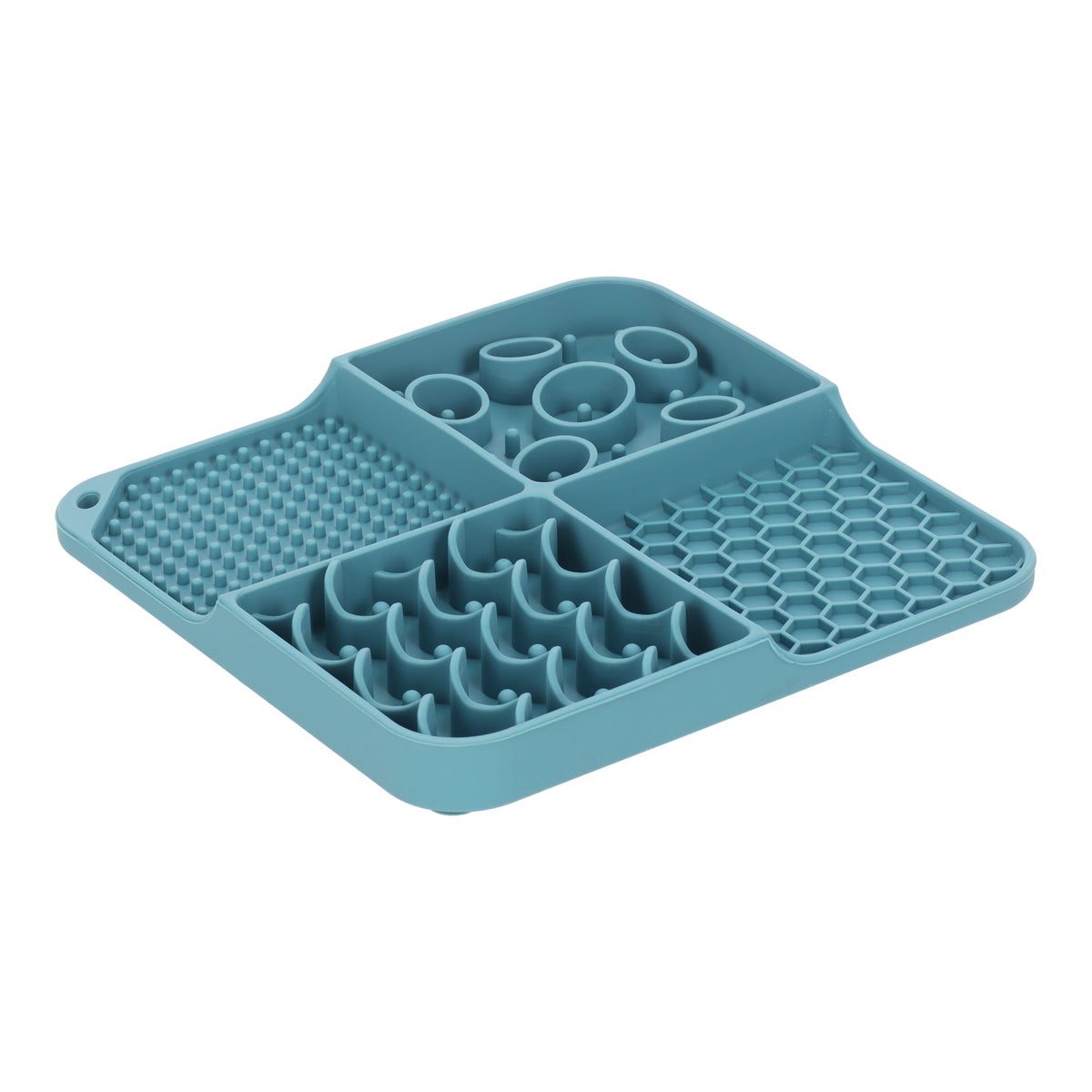 Likmat 20 x 20 cm met lepel groen Likmat 20 x 20 cm met lepel groen