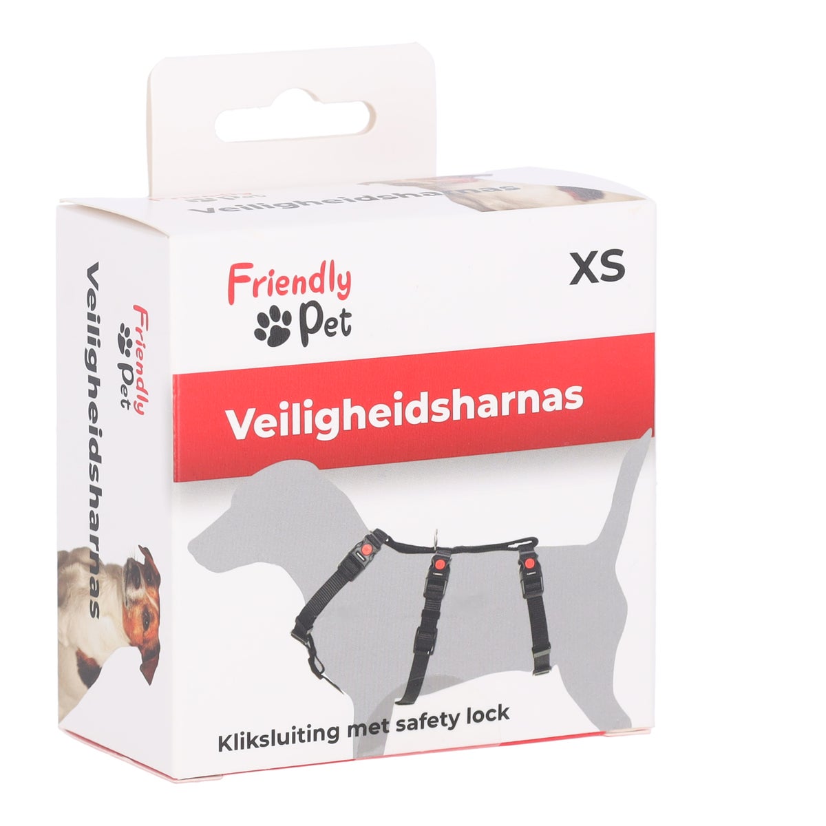 Veiligheidsharnas Zera zwart XS 30-45 cm 15 mm Friendly Pet Veiligheidsharnas Zera zwart XS 30-45 cm 15 mm Friendly Pet