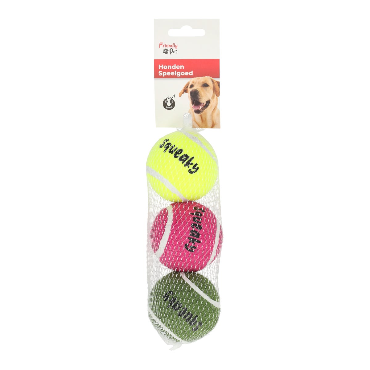 Hondenspeelgoed tennisbal Smash squeek M 3 stuks Hondenspeelgoed tennisbal Smash squeek M 3 stuks