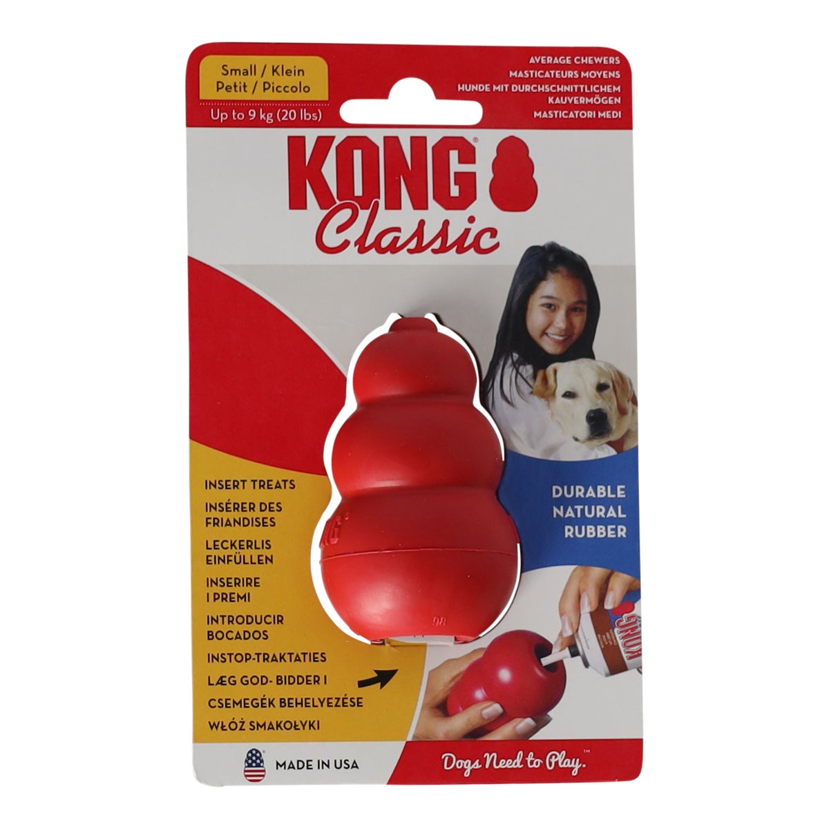 Hondenspeelgoed S rood Kong Hondenspeelgoed S rood Kong