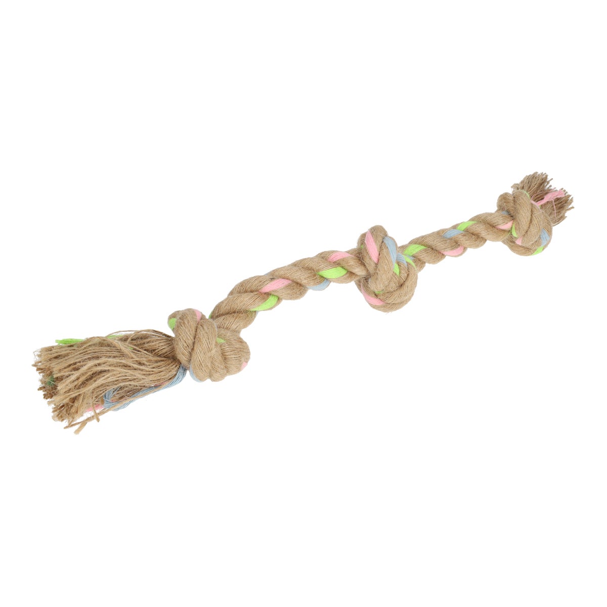 Hondenspeelgoed natuur 3 knopen 40 cm Hondenspeelgoed natuur 3 knopen 40 cm