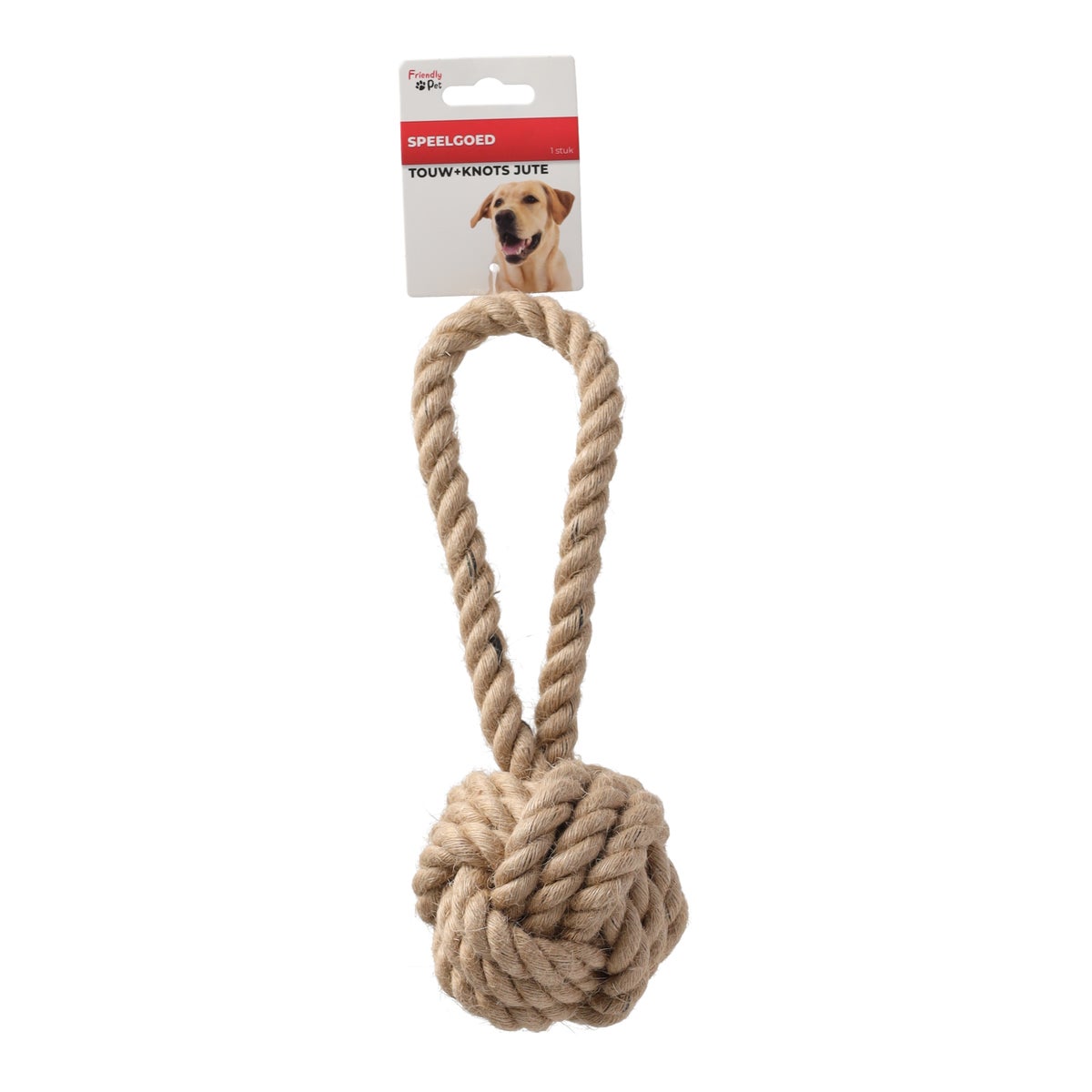 Hondenspeelgoed touw met knots jute Hondenspeelgoed touw met knots jute